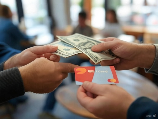  Gift card exchanged for cash