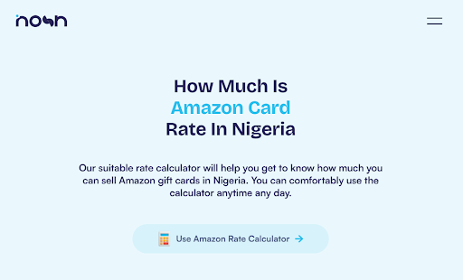 Screenshot Nosh Amazon Gift Card Rate Calculator