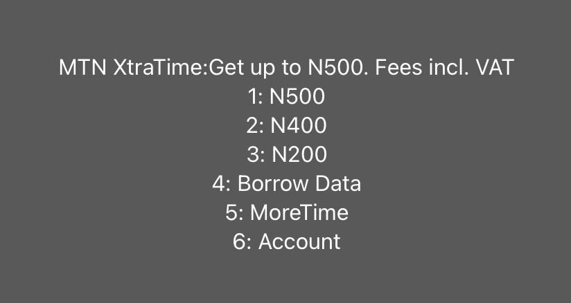 Borrow MTN Airtime