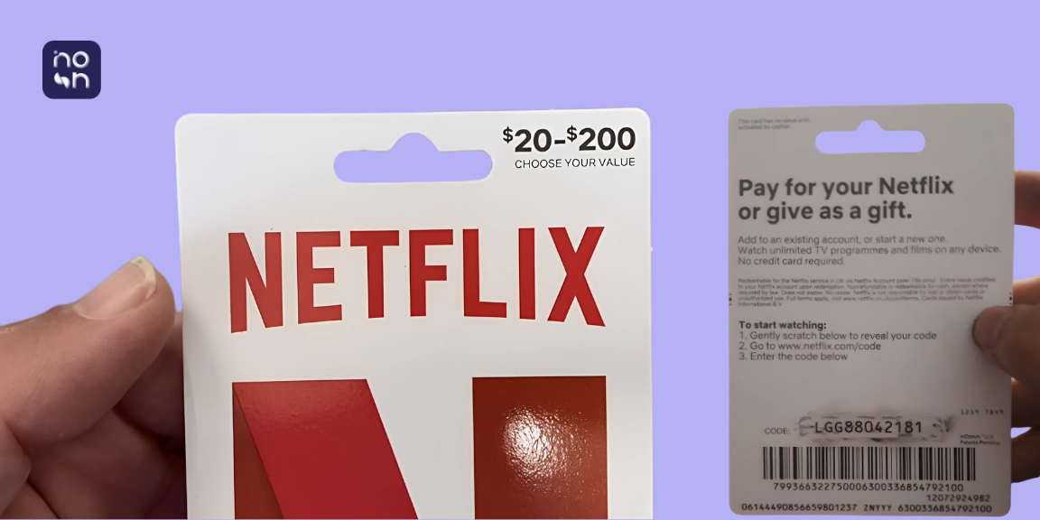 Someone holding a Netflix Gift Card