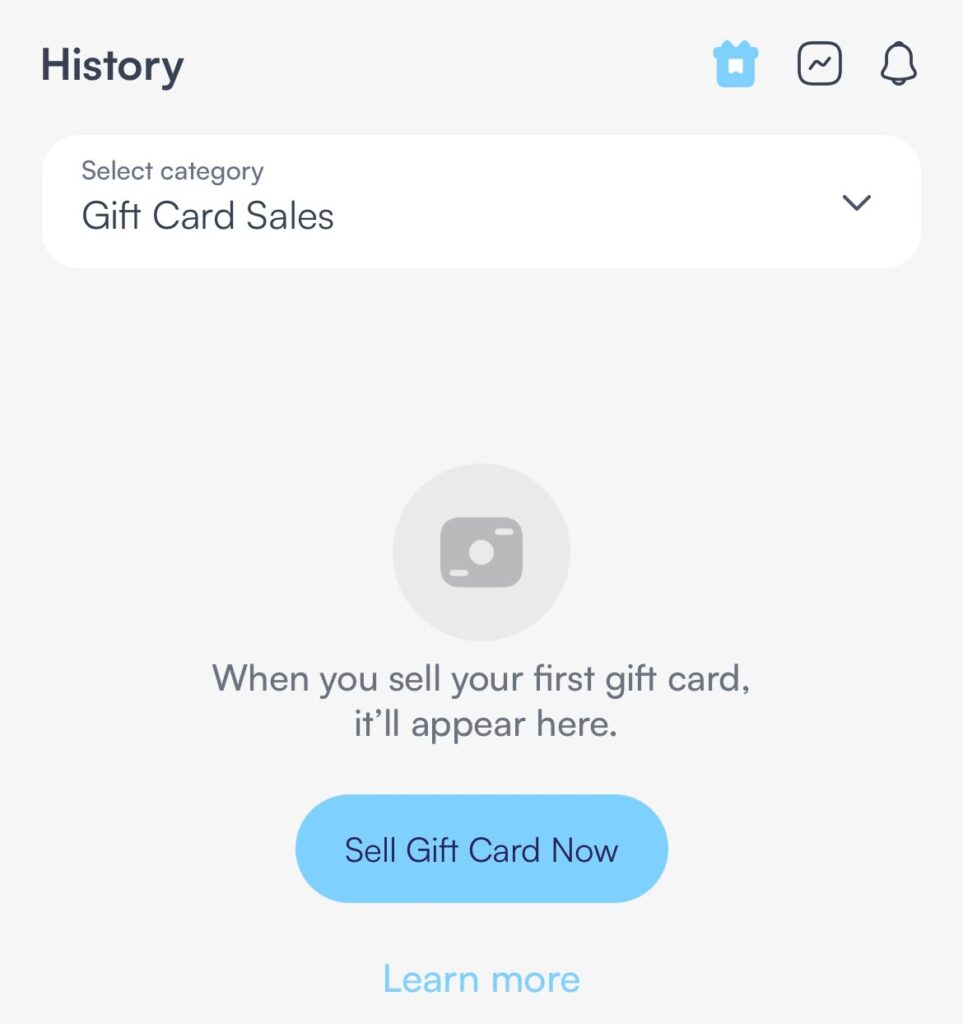 Nosh Empty Transaction Page